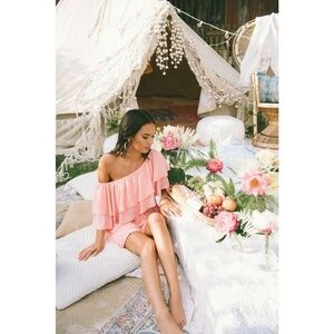 💕SHOW ME YOUR MUMU💕 Holly Dress Peach Pebble NWT